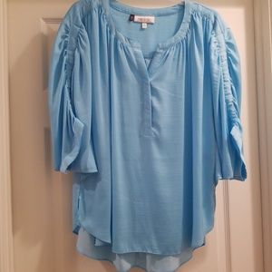 J Lo 3/4 Sleeve Light Blue Blouse